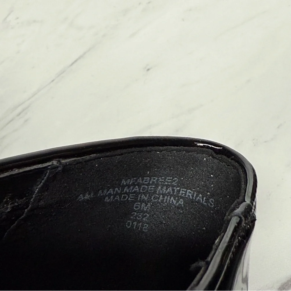 Marc Fisher Abree Black Patent Leather Loafer 6M
